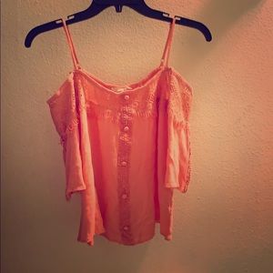 Orange off shoulder tanktop